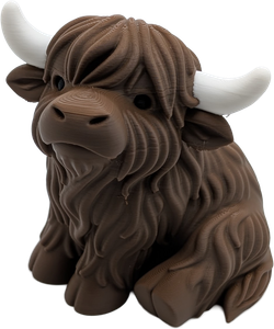 Sitting Highland Cow